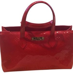 Wilshire New Handbag Red Patent Leather Satchel